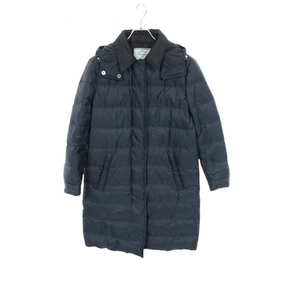 プラダ PRADA ダウンジャケット 衣料品 アウター ナイロン レディース ネイビー系 29Y899 【中古】