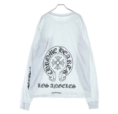 Chrome Hearts Los Angeles Exclusive Horseshoe Logo L/S T-Shirt "White"