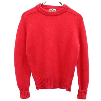 WOOLRICH ウールリッチ 70s ヴィンテージ 長袖 ウール ニット セーター S レッド