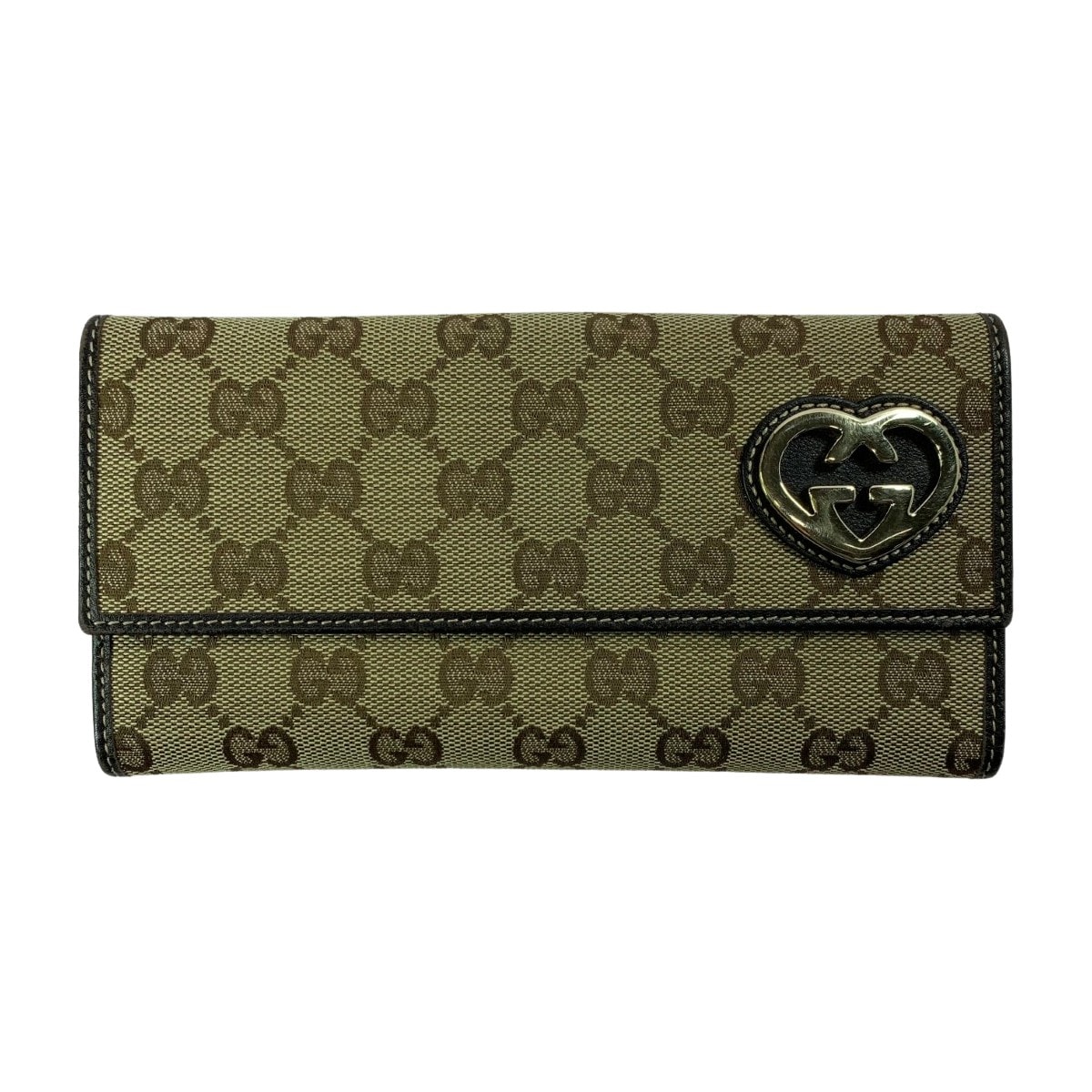 ☆☆GUCCI グッチ LOVELY GGキャンバス キャンバス×レザー 245723 長財布 レディース