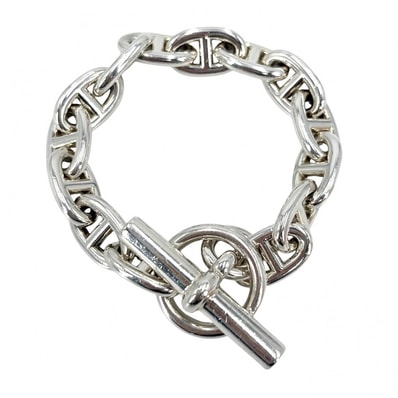 HERMES エルメス ブレスレット シェーヌダンクルMM アクセサリー ジュエリー 14コマ シルバー925 メンズ 約53.8g【中古品】