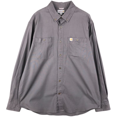 古着 カーハート Carhartt RELAXED FIT 長袖 ボタンダウン ワークシャツ メンズXL相当/eaa606749