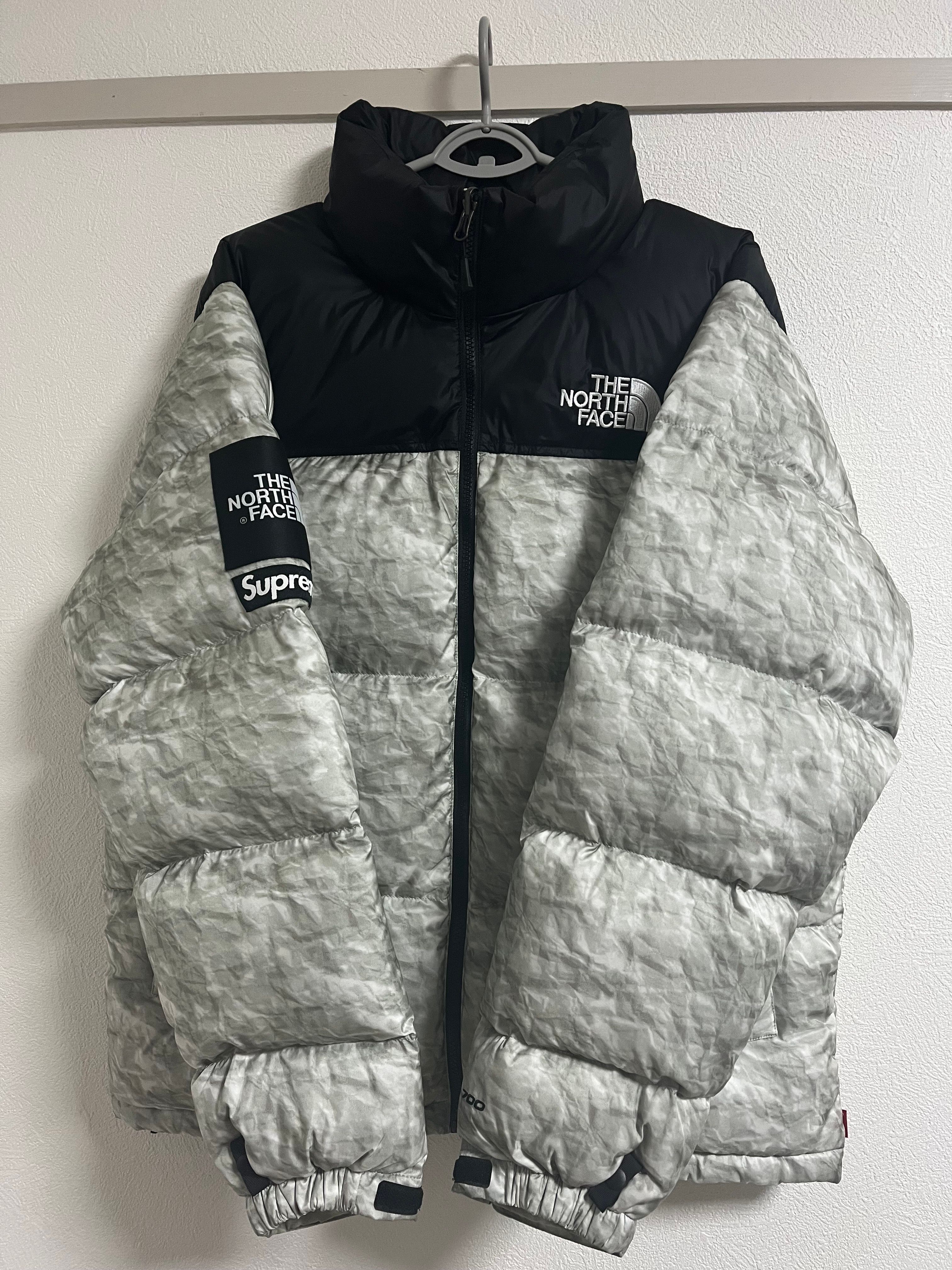 Supreme x The North Face Nuptse Jacket "White Paper Print"