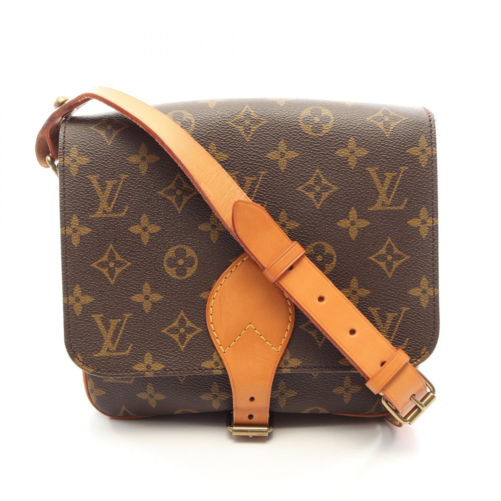 ルイ・ヴィトン LOUIS VUITTON カルトシエールMM ショルダーバッグ バッグ PVCコーティングキャンバス レザー モノグラム レディース ブラウン系 M51253 【中古】