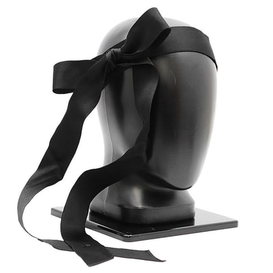 【美品】 シャネル リボンタイ ヘアアクセサリー レディース ブラック M CHANEL