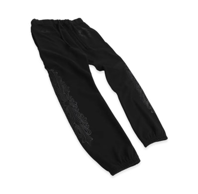 Chrome Hearts Floral Cross Sweatpants "Black"