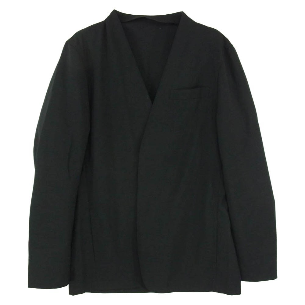 SOPHNET. ソフネット 20SS SOPH-200034 SOLOTEX TROPICAL STRETCH WOOL NO COLLAR JACKET ソロテックス トロピカル ストレッチウール ノーカラー ジャケット ブラック系 L【中古】
