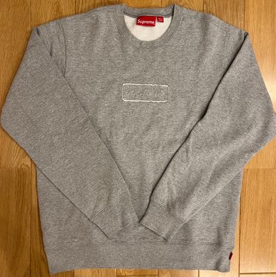 Supreme Cutout Logo Crewneck "Grey"