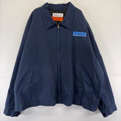 古着 レッドキャップ RED KAP ジャケット ワーク フルジップ 大きいサイズ ワッペン 作業着 3XL ネイビー メンズ