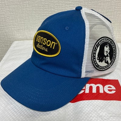 Supreme x HYSTERIC GLAMOUR Vanson Leather Mesh Back 6-Panel "Blue"