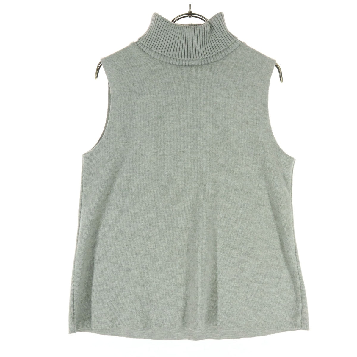 ZARA ザラ ノースリーブ タートルネック タンクトップ セーター S グレー