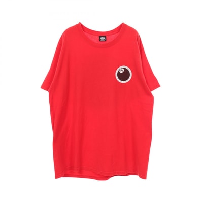 ステューシー STUSSY 8ボールTee クルーネック 半袖Tシャツ 衣料品 トップス コットン メンズ レッド系 【中古】