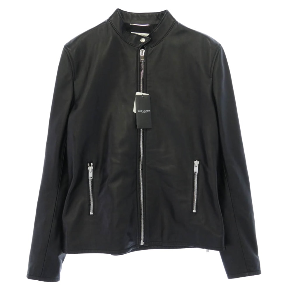 SAINT LAURENT サンローラン 362239 Y5YA1 Keith single riders jacket キースレーサー レザー シングル ライダース ジャケット ブラック系 54【極上美品】【中古】
