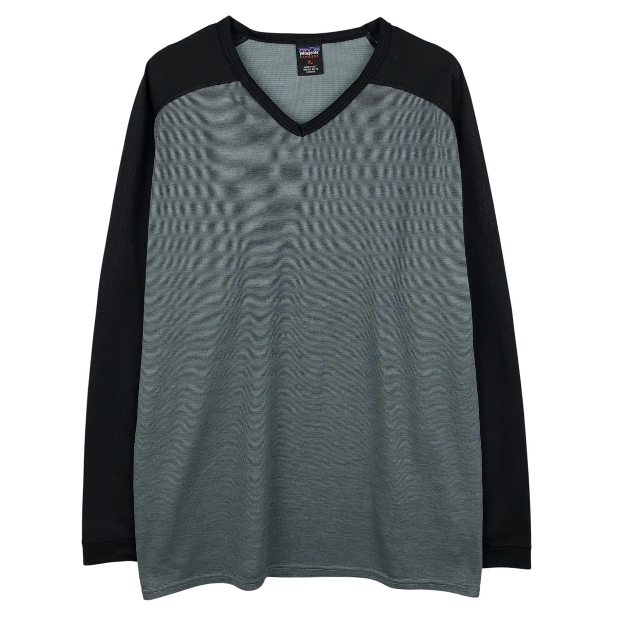 古着 00年代 パタゴニア Patagonia CAPILENE キャプリーン 44245SP00 ラグラン Vネック ロングTシャツ ロンT USA製 メンズXL相当/eaa610081