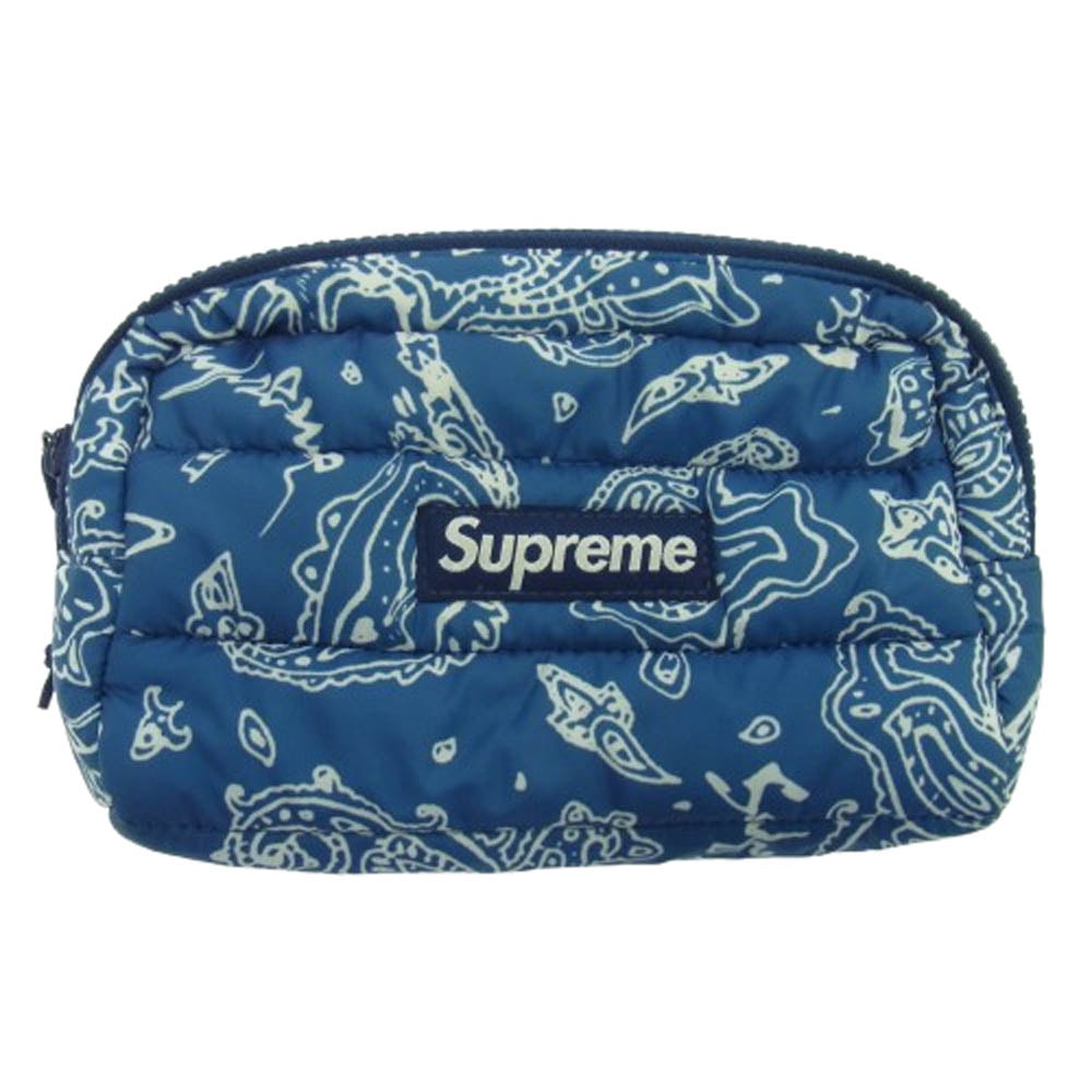Supreme シュプリーム その他アクセサリー 22AW Puffer Pouch Blue Paisley パファー ポーチ ブルー ペイズリー ブルー系【中古】