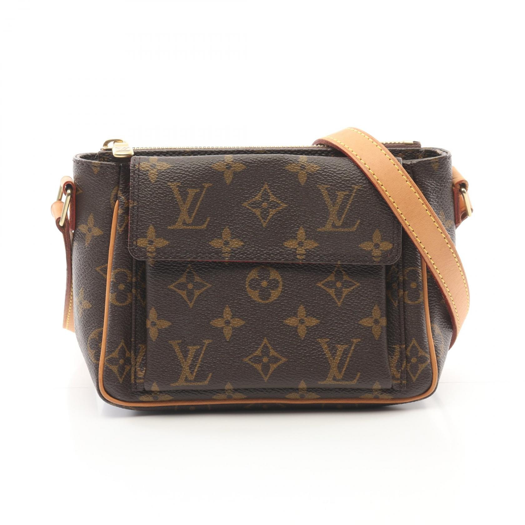 ルイ・ヴィトン LOUIS VUITTON ヴィバシテPM ショルダーバッグ バッグ PVCコーティングキャンバス レザー モノグラム レディース ブラウン系 M51165 【中古】