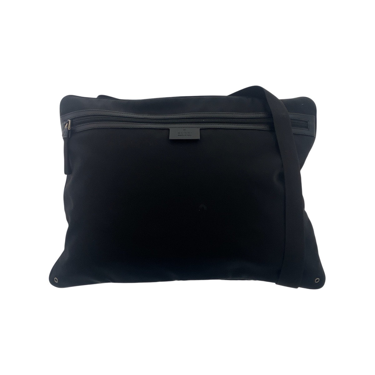 GUCCI グッチ ブラック 黒 シルバー金具 キャンバス ショルダーバッグ メッセンジャーバッグ 1-0292579 【中古】