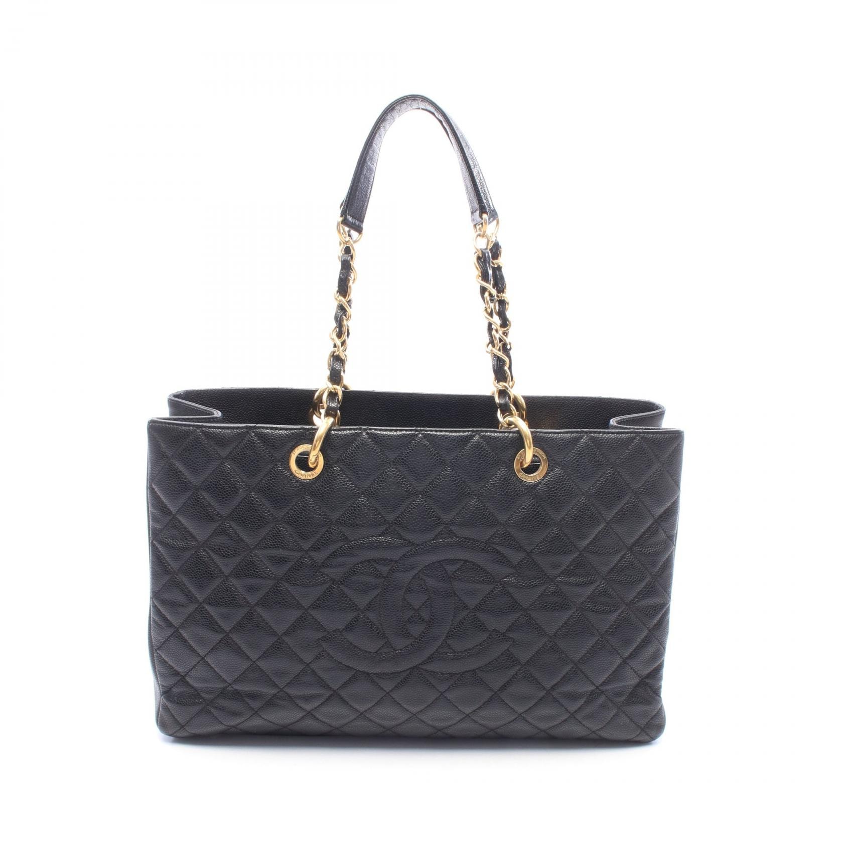 シャネル CHANEL マトラッセ グランドショッピング GST XL トートバッグ バッグ キャビアスキン(グレインドカーフ) レディース ブラック系 【中古】