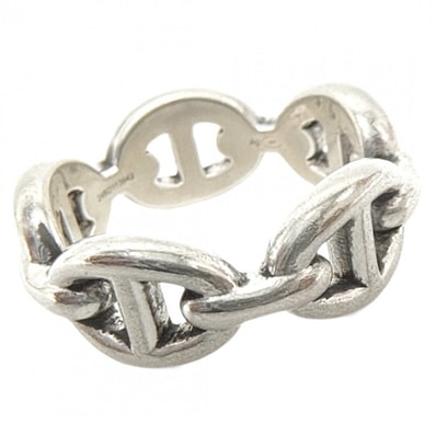 HERMES エルメス 指輪 シェーヌダンクル アンシェネ アクセサリー ジュエリー 小物 51サイズ シルバー925 約11号 レディース 約5.6g【中古品】