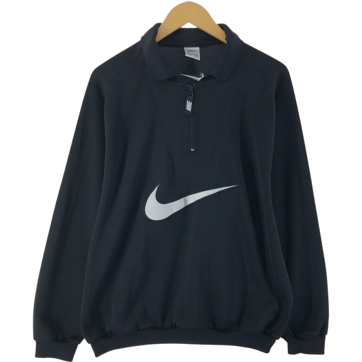 古着 90年代 ナイキ NIKE 襟付き ハーフジップ ジャージ トラックジャケット メンズL相当 ヴィンテージ/evb010481