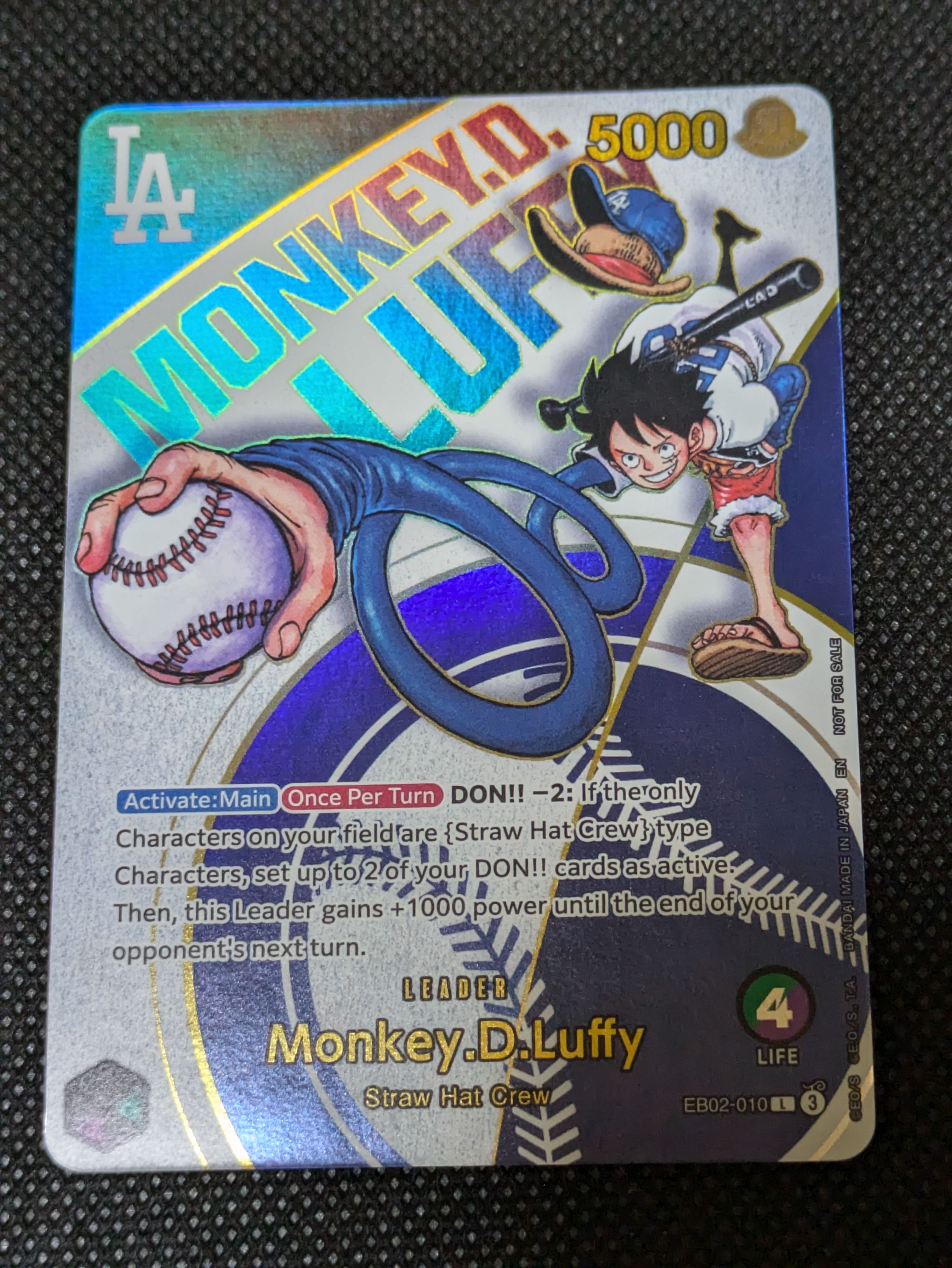 ドジャース ルフィ ワンピースカード プロモ EB02-010 開封済