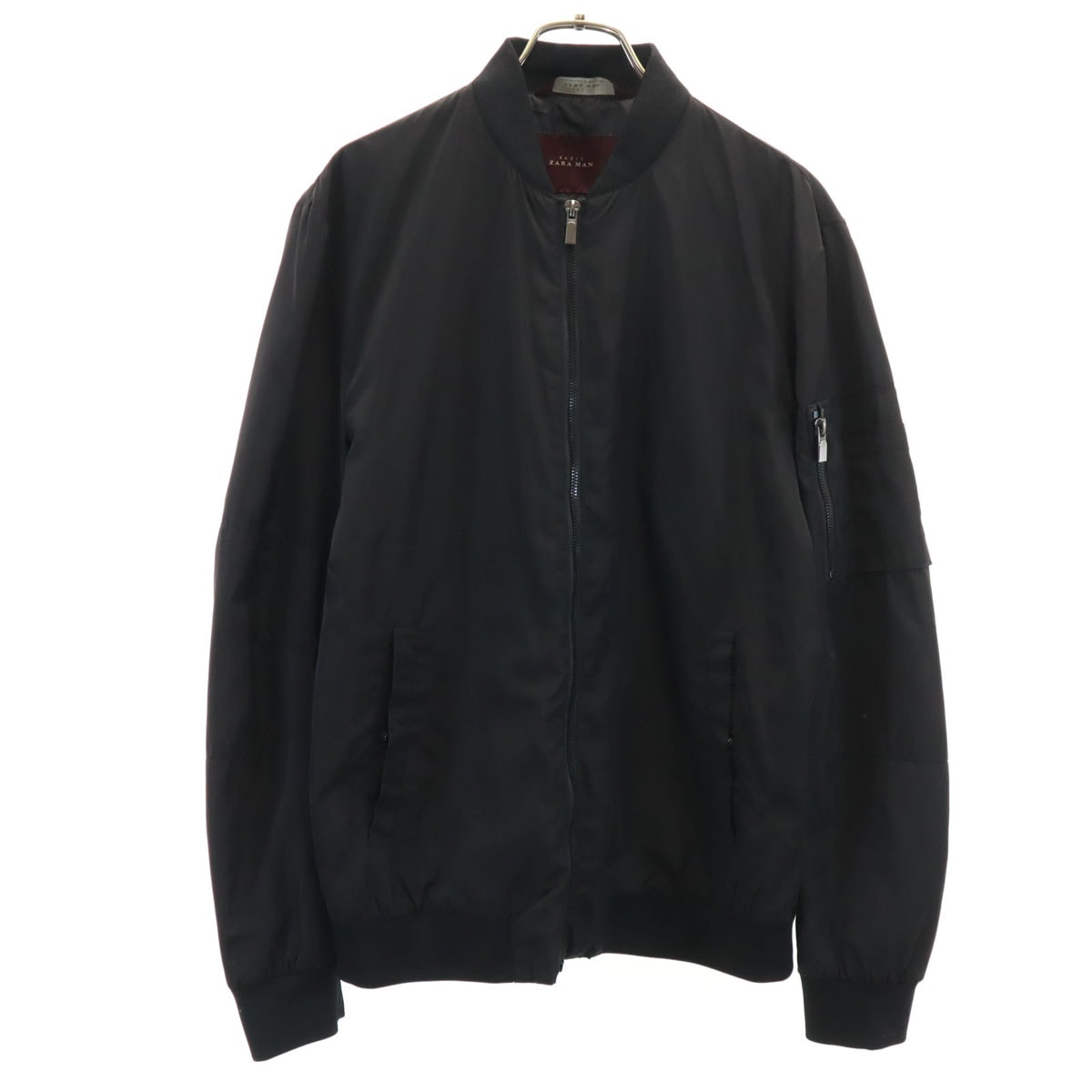美品 ZARA MAN ザラマン MA-1 フライトジャケット M ブラック