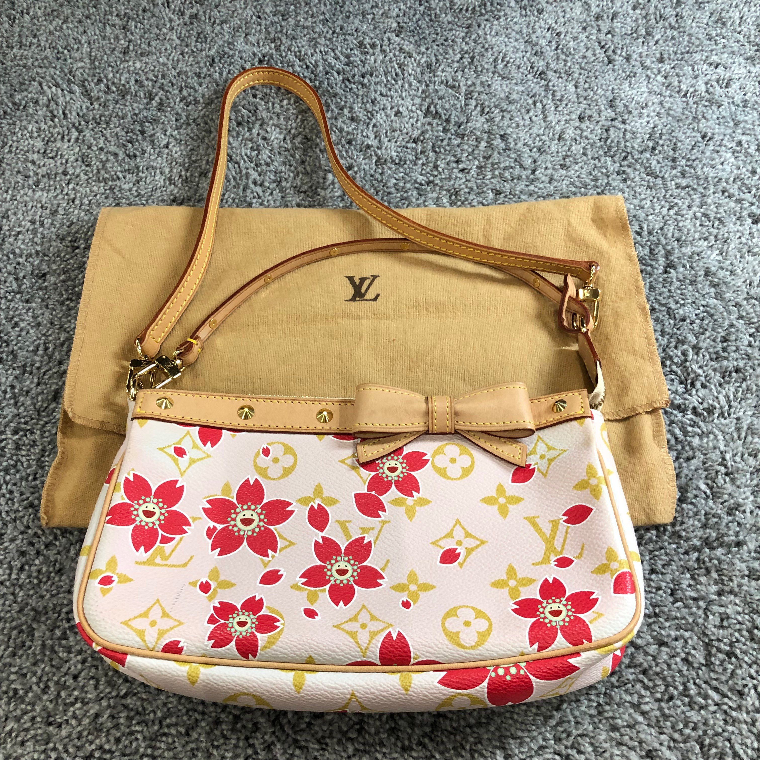 Louis Vuitton x Takashi Murakami Monogram Cherry Blossom Pochette Accessories Cher