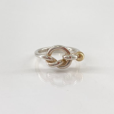 TIFFANY&Co.(ティファニー) ラブノット Ag925/750 #10号 リング・指輪 シルバー