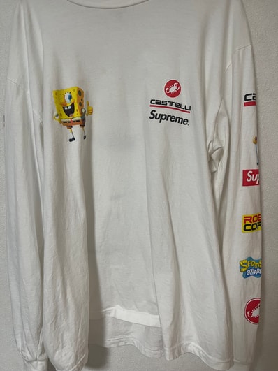 Supreme x SpongeBob Castelli Racing L/S Tee "White"