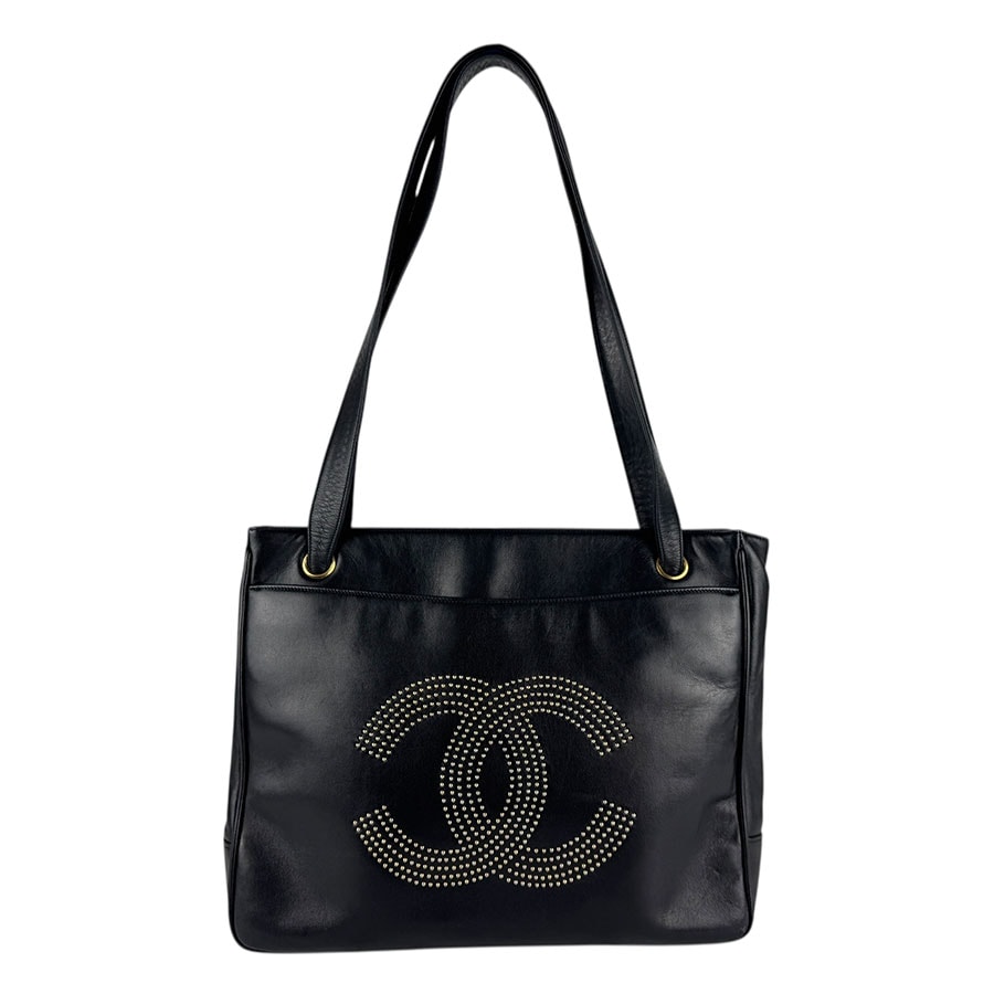 シャネル CHANEL ショルダーバッグ レザー ブラック レディース【中古】 z7359