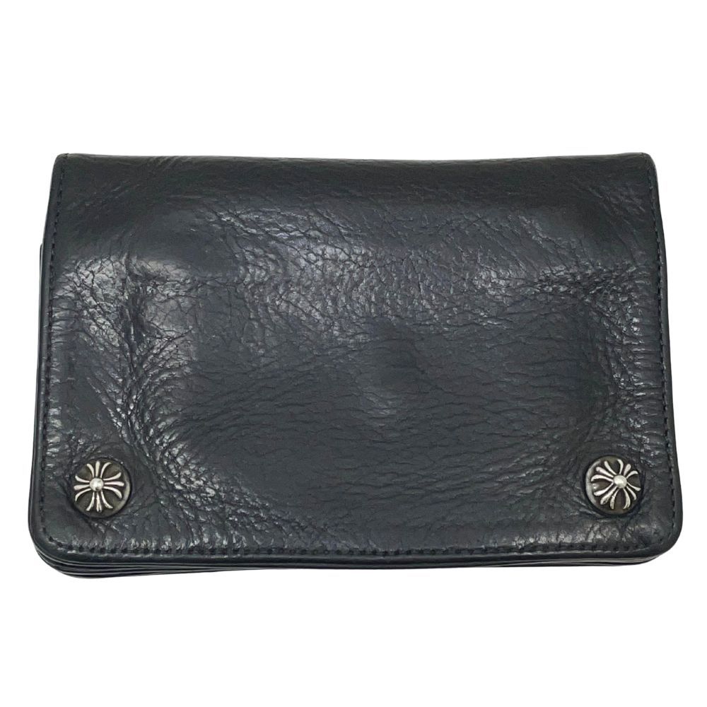 Chrome Hearts Cross Button 2 Zip Wallet "Black"