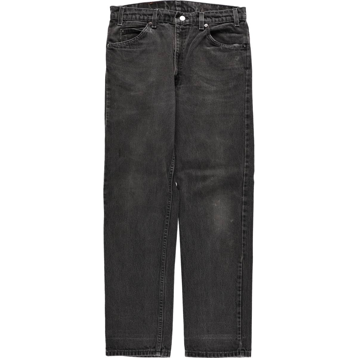 古着 90年代 リーバイス Levi's 505 REGULAR FIT STRAIGHT LEG オレンジタブ ブラックデニム テーパードデニムパンツ USA製 メンズw33相当 ヴィンテージ/eaa668341
