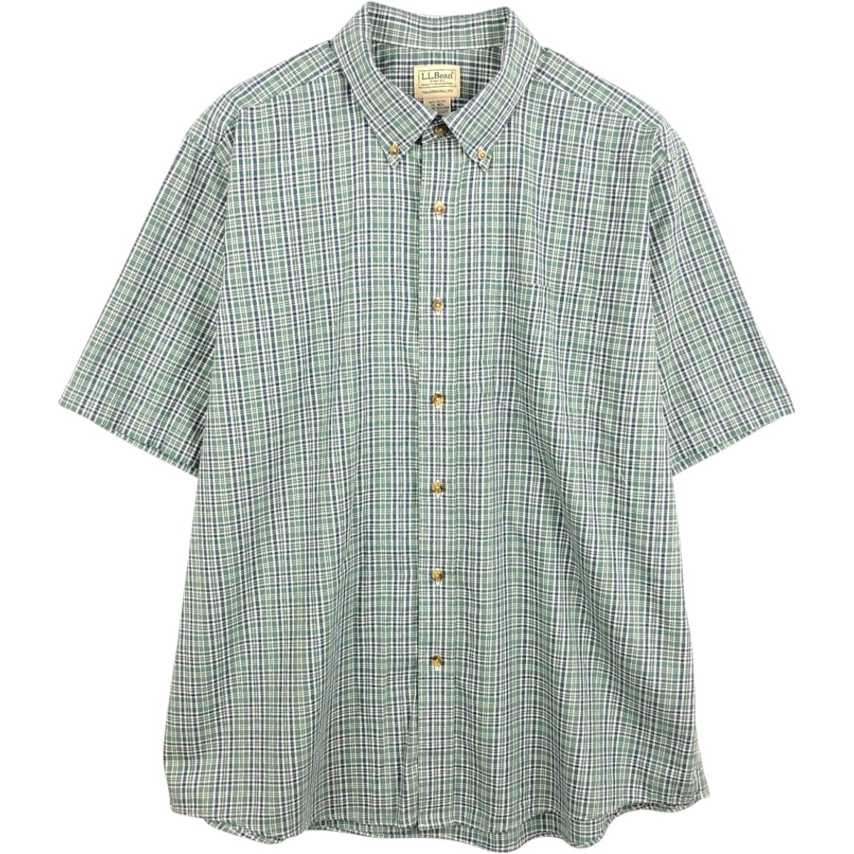 古着 90~00年代 エルエルビーン L.L.Bean TRADITIONAL FIT 半袖 ボタンダウン チェックシャツ メンズXL相当 ヴィンテージ/eaa670677