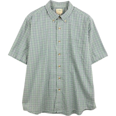古着 90~00年代 エルエルビーン L.L.Bean TRADITIONAL FIT 半袖 ボタンダウン チェックシャツ メンズXL相当 ヴィンテージ/eaa670677