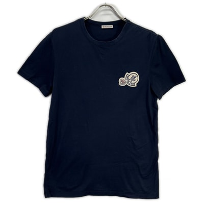 モンクレール ネイビー ダブルワッペン MAGLIA Tシャツ M
