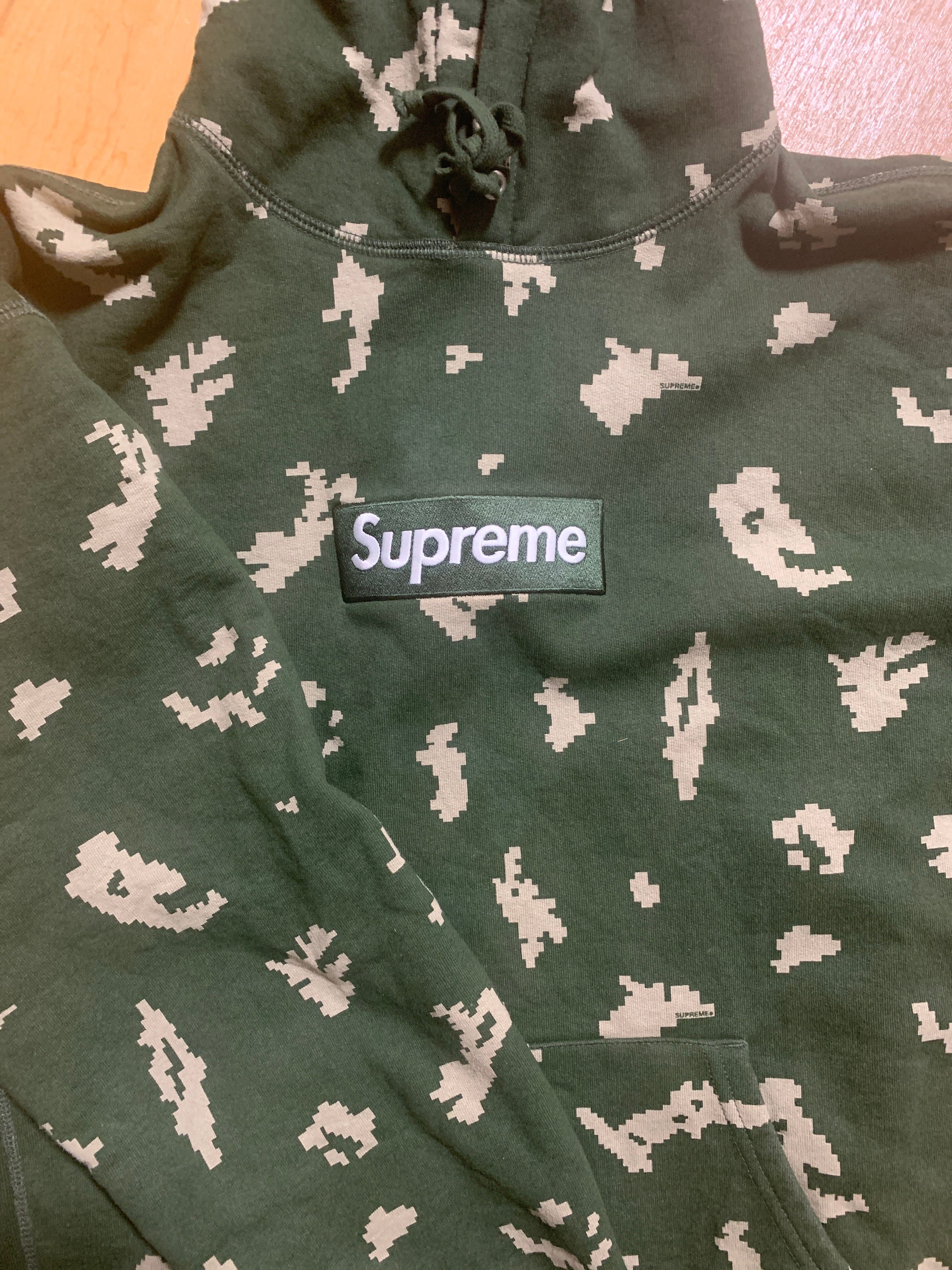 Supreme Box Logo Hooded Sweatshirt "Olive Russian Camo" (21FW)