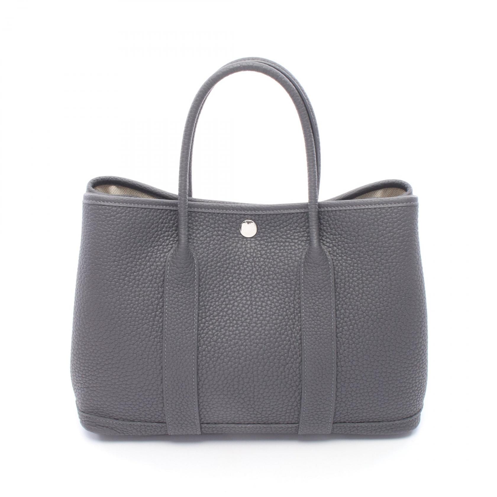 エルメス HERMES ガーデンパーティTPM トートバッグ バッグ レザー ネゴンダ ネゴンダ K刻印(2025年製造) レディース グレー系 グリミスティ 【中古】