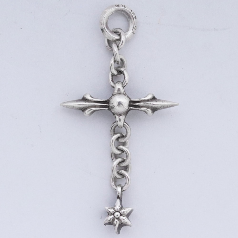 Chrome Hearts Raleigh Cross Charm "Silver"