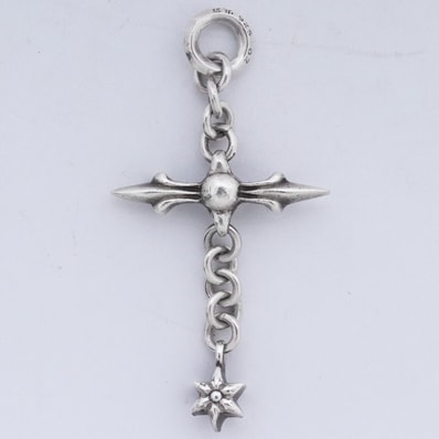 Chrome Hearts Raleigh Cross Charm "Silver"