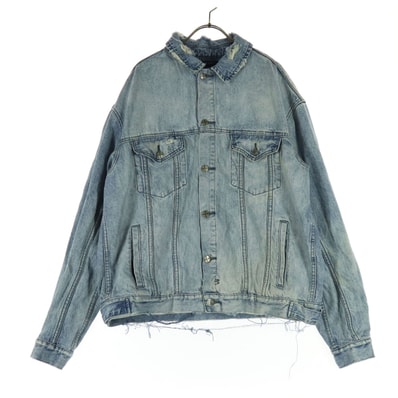 KSUBI スビ 長袖 デニムジャケット M ブルー ダメージ加工