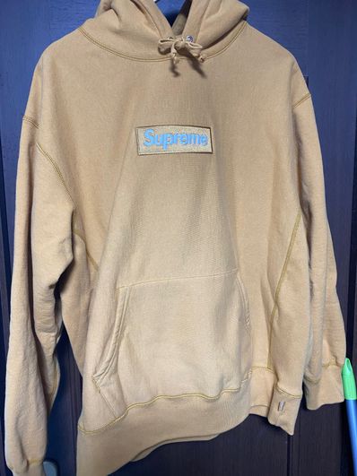 Supreme Box Logo Hooded Sweatshirt "Light Mustard" (21FW)