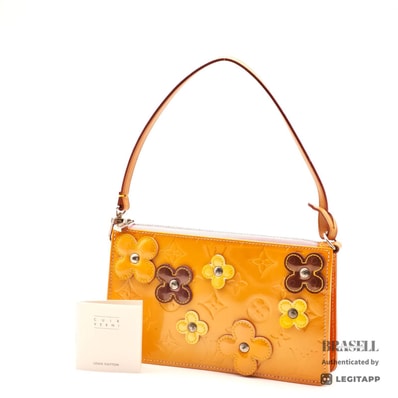 LOUIS VUITTON ルイ・ヴィトン フラワーレキシントン モノグラム・ヴェルニ フラワーレキシントン M92247 VI0012 ハンドバッグ Patent Leather Orange レディース