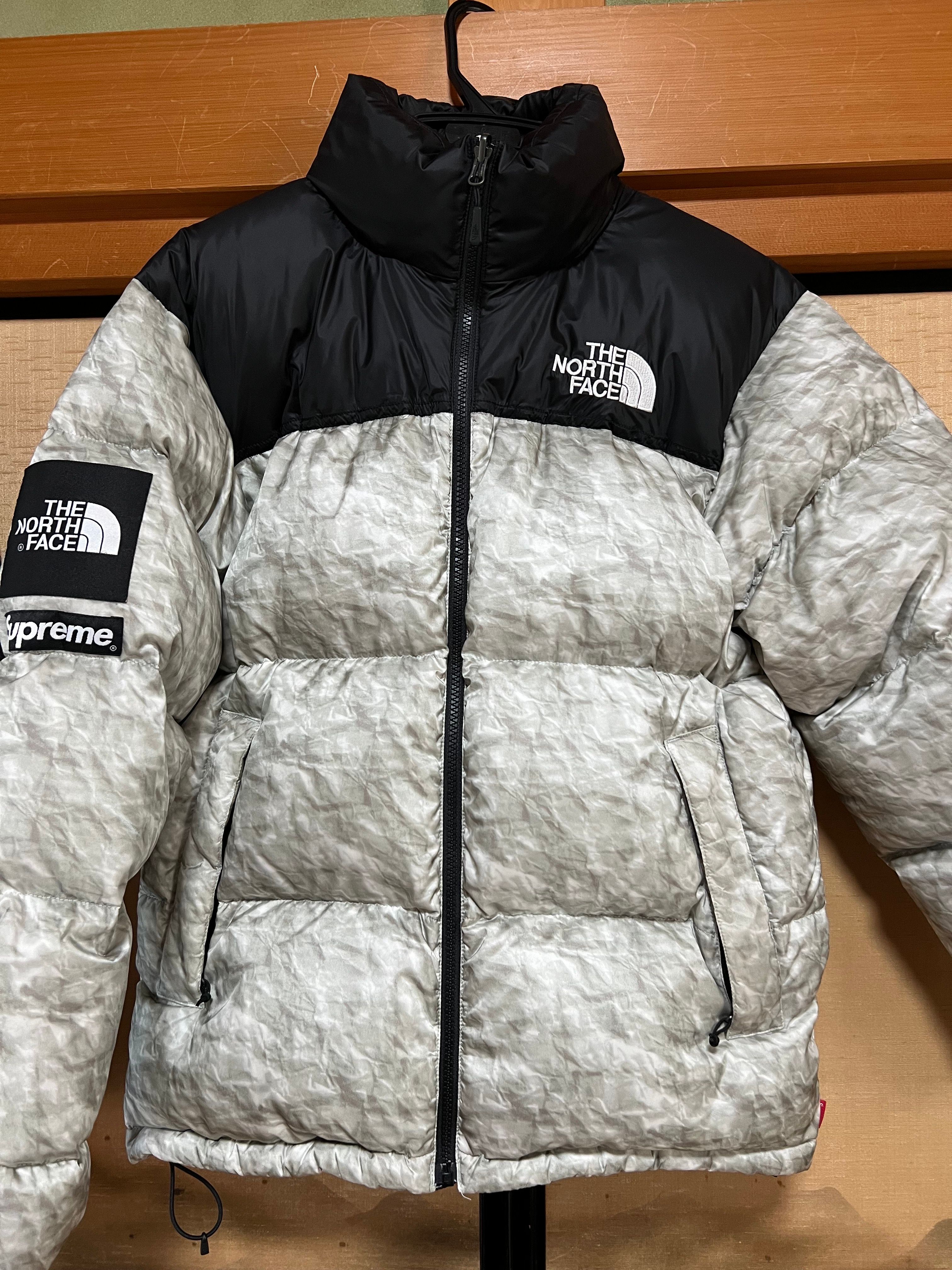 Supreme x The North Face Nuptse Jacket "White Paper Print"