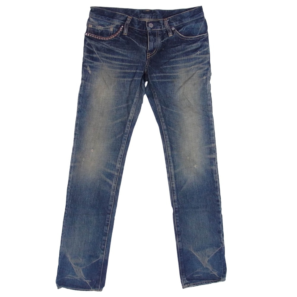 HYSTERIC GLAMOUR ヒステリックグラマー デニムパンツ 0193AP09 レディース スタッズ デニム パンツ ブルー系 M【中古】