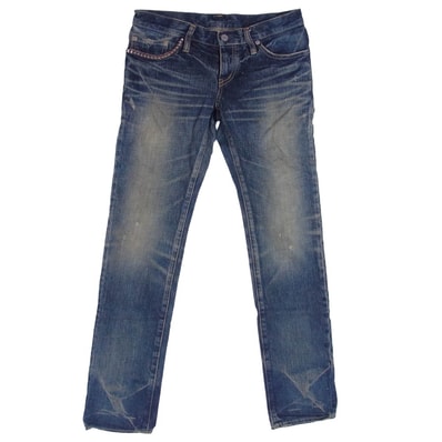 HYSTERIC GLAMOUR ヒステリックグラマー デニムパンツ 0193AP09 レディース スタッズ デニム パンツ ブルー系 M【中古】