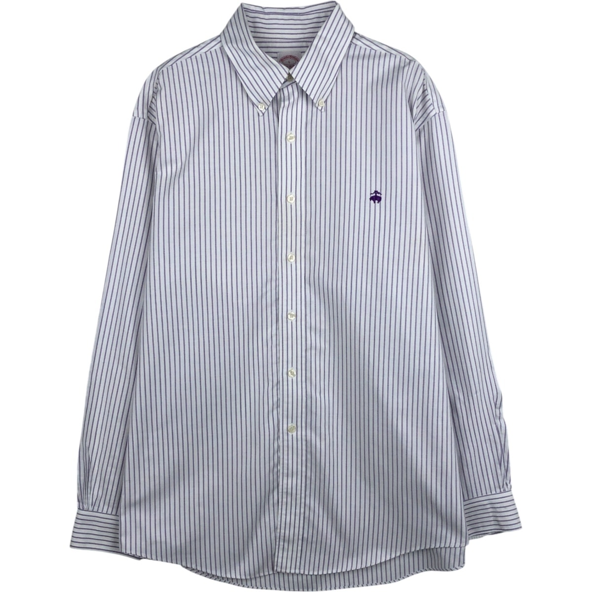 古着 ブルックスブラザーズ Brooks Brothers Est.1818 長袖 ボタンダウンストライプシャツ メンズL相当/eaa625143