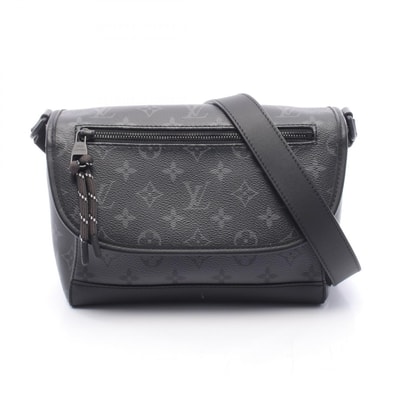 ルイ・ヴィトン LOUIS VUITTON パルス メッセンジャー ショルダーバッグ バッグ PVCコーティングキャンバス レザー モノグラム・エクリプスリバース グレー メンズ ブラック系 / グレー系 M12681 【中古】