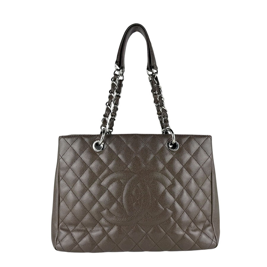 シャネル CHANEL ショルダーバッグ GST キャビアスキンレザー ブラウン レディース【中古】 z9805