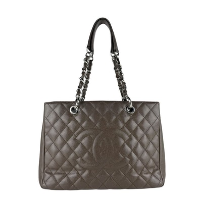 シャネル CHANEL ショルダーバッグ GST キャビアスキンレザー ブラウン レディース【中古】 z9805