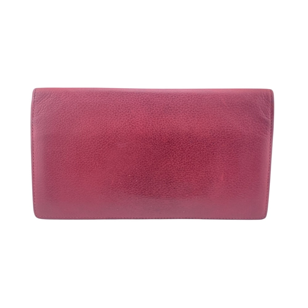 エルメス HERMES 長財布 MC2 フレミング 二つ折り ロングウォレット 2016年 ルージュグレナ